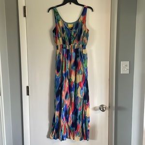 Anthropologie colorful midi dress
